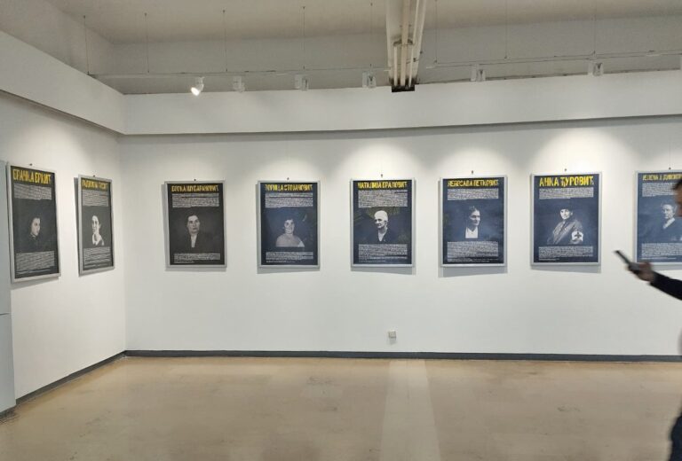 Дизајн плаката изложбе „НеистраЖене“ – рад АнастасијE Егерић, бивше ученице Уметничке школе